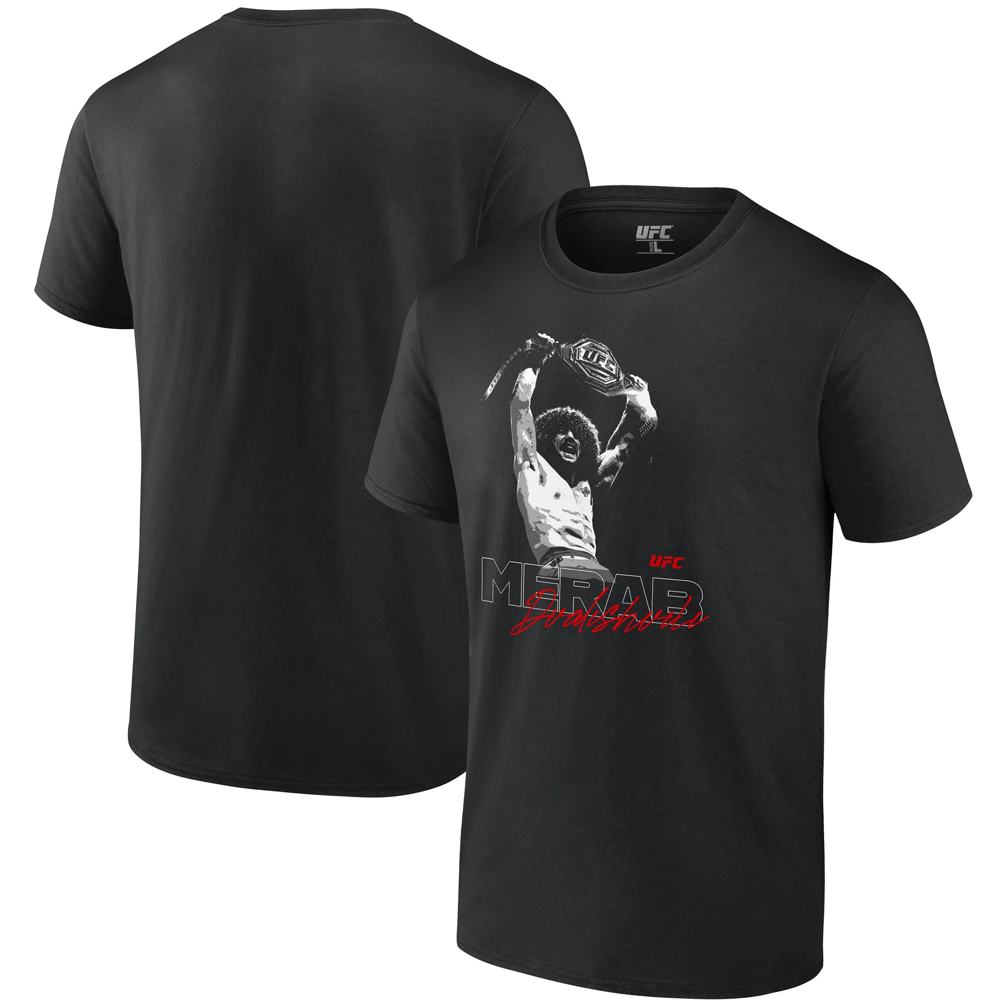 Men's Black Merab Dvalishvili Fighter Graphic T-Shirt sold by UFC