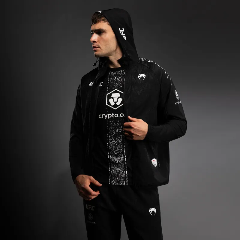 Men's UFC Zenith by Venum Black Authentic Fight Night Full-Zip Walkout Hoodie sold by UFC