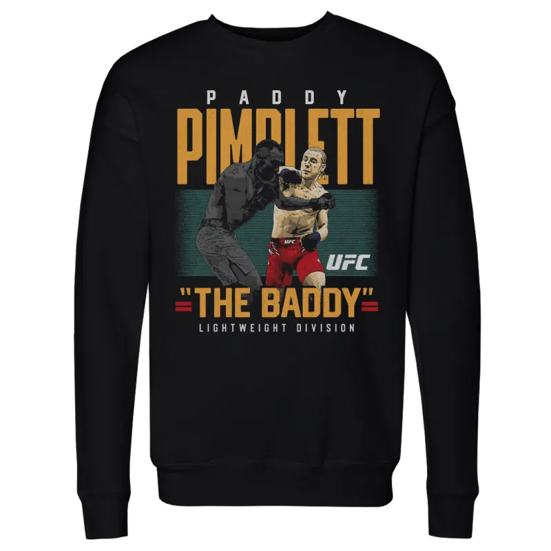 Men's 500 Level Black Paddy Pimblett Poster Pullover Sweatshirt sold by UFC