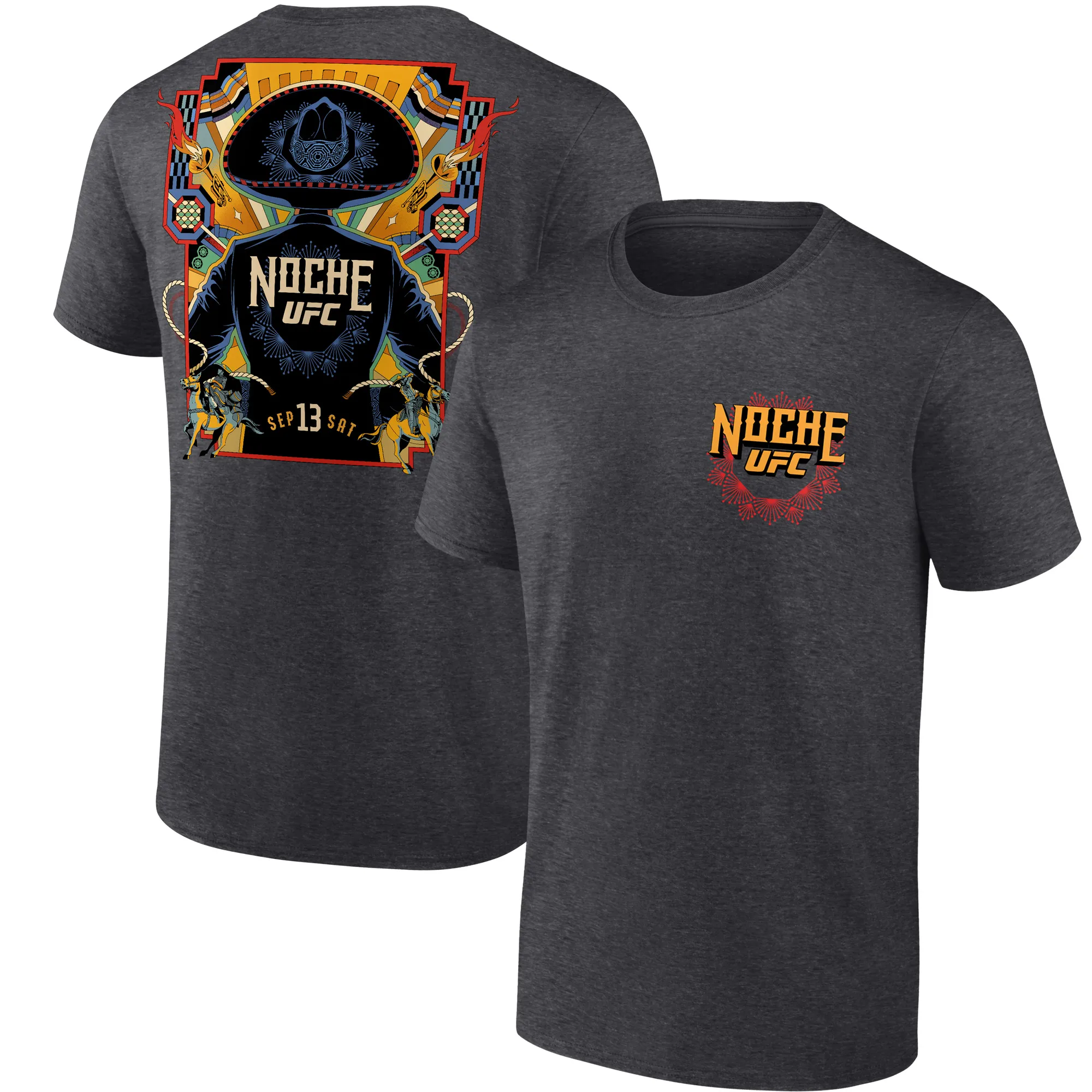 Men's Charcoal Noche UFC T-Shirt sold by UFC