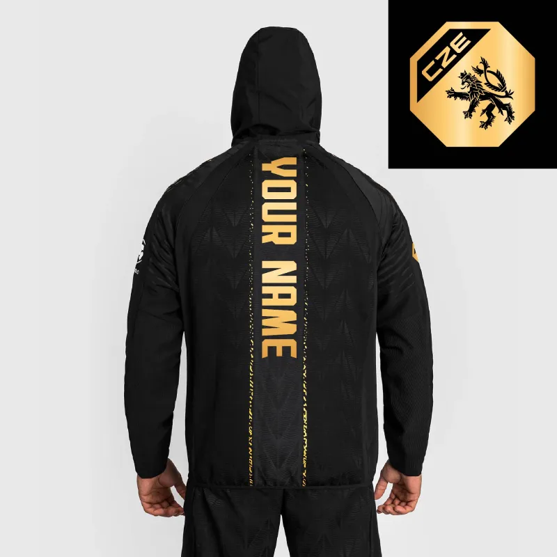 Men's UFC Zenith by Venum Black/Gold Authentic Fight Night Czechia Personalized Champion Full-Zip Walkout Hoodie sold by UFC