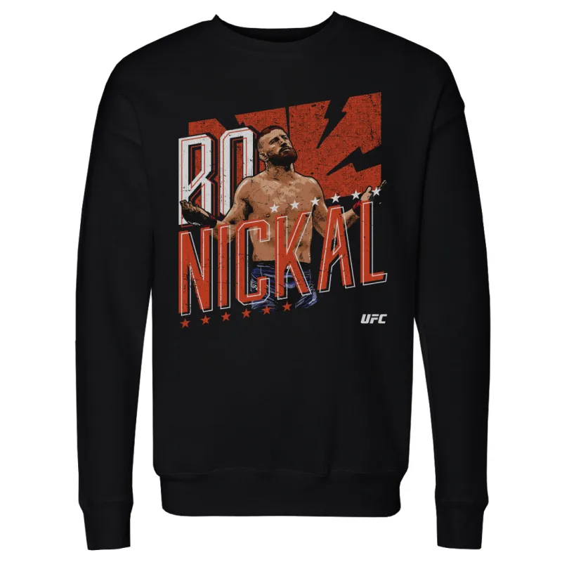 Men's 500 Level Black Bo Nickal Pullover Sweatshirt sold by UFC