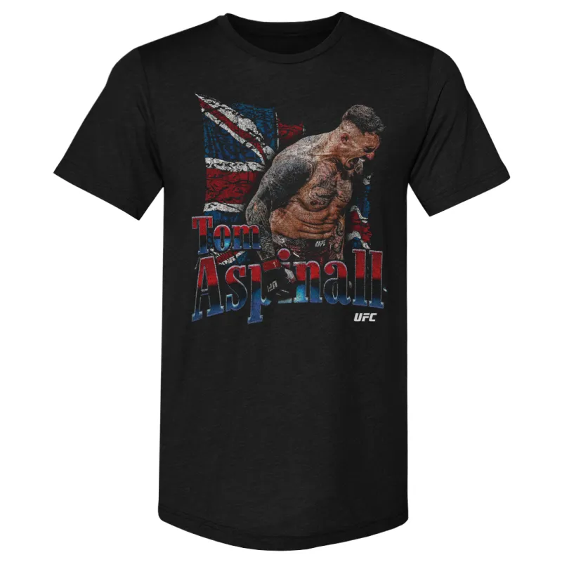 Men's  Heather Black Tom Aspinall Grunge Premium T-Shirt sold by UFC