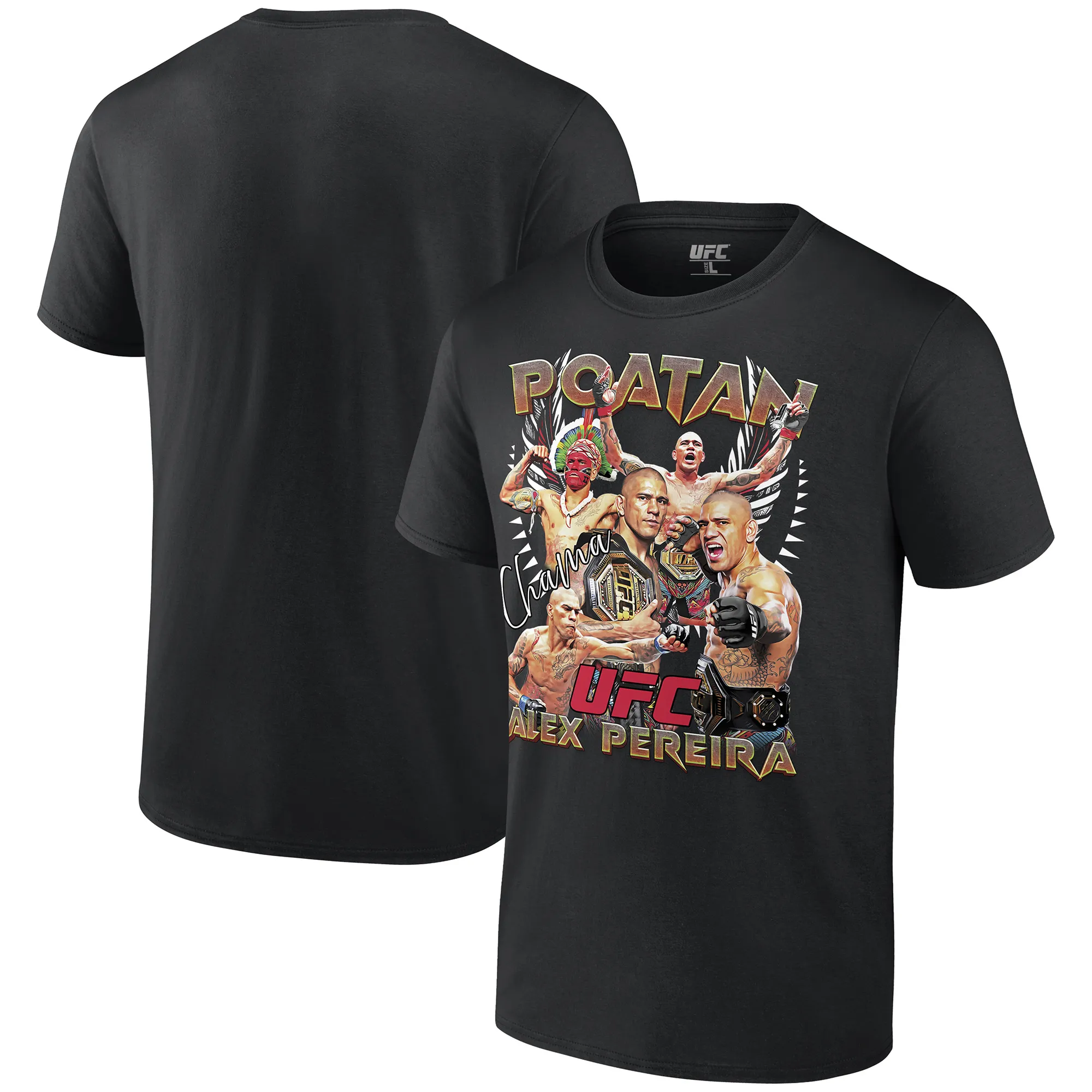 Men's Black Alex Pereira Quasar T-Shirt sold by UFC