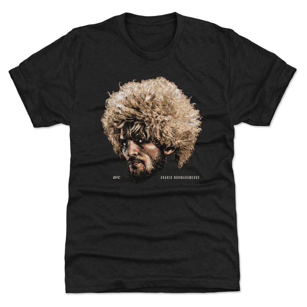 Men's Black Khabib Nurmagomedov Portrait Premium T-Shirt sold by UFC