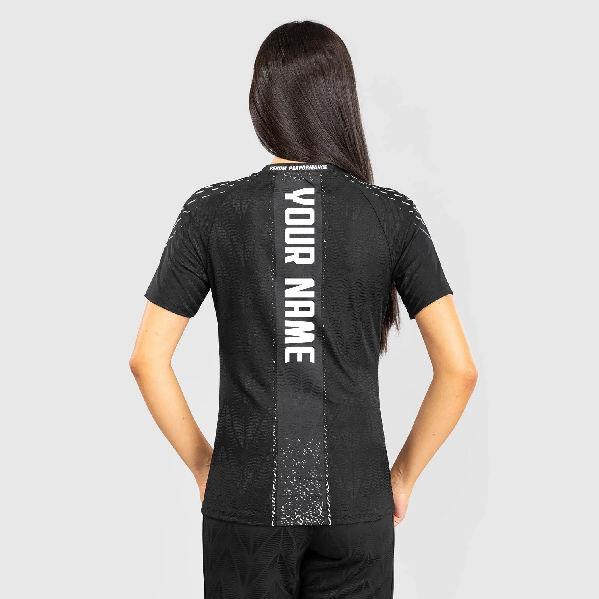 Women's UFC Zenith by Venum Black Authentic Fight Night Personalized Walkout Jersey sold by UFC