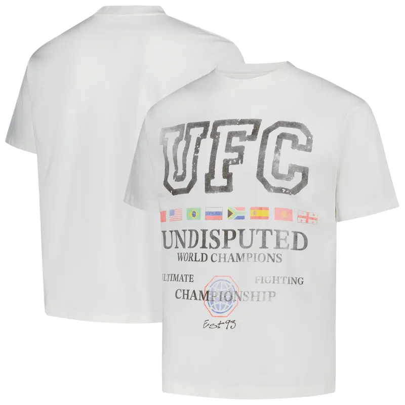 Men's White UFC  Undisputed Flag T-Shirt sold by UFC