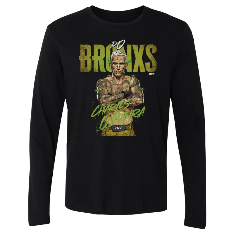 Men's 500 Level  Black Charles Oliveira "Do Bronx" Long Sleeve T-Shirt sold by UFC