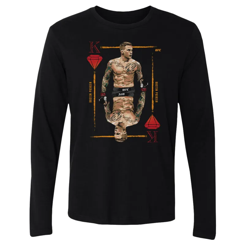 Men's  Black Dustin Poirier King of Diamond Long Sleeve T-Shirt sold by UFC