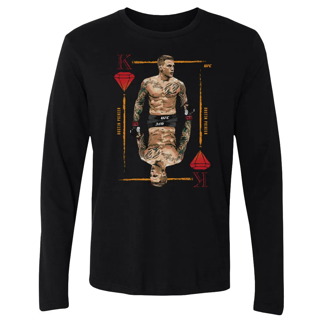 Men's Black Dustin Poirier King of Diamond Long Sleeve T-Shirt sold by UFC