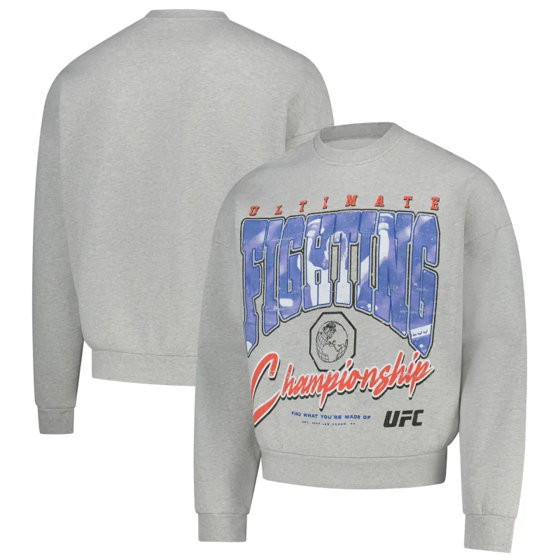 Men's Heather Gray UFC  Fighting Pullover Sweatshirt sold by UFC
