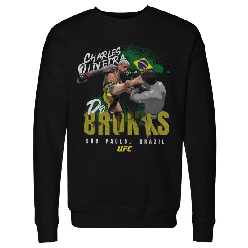 Men's 500 Level  Heather Black Charles Oliveira "Do Bronx" Pullover Sweatshirt sold by UFC