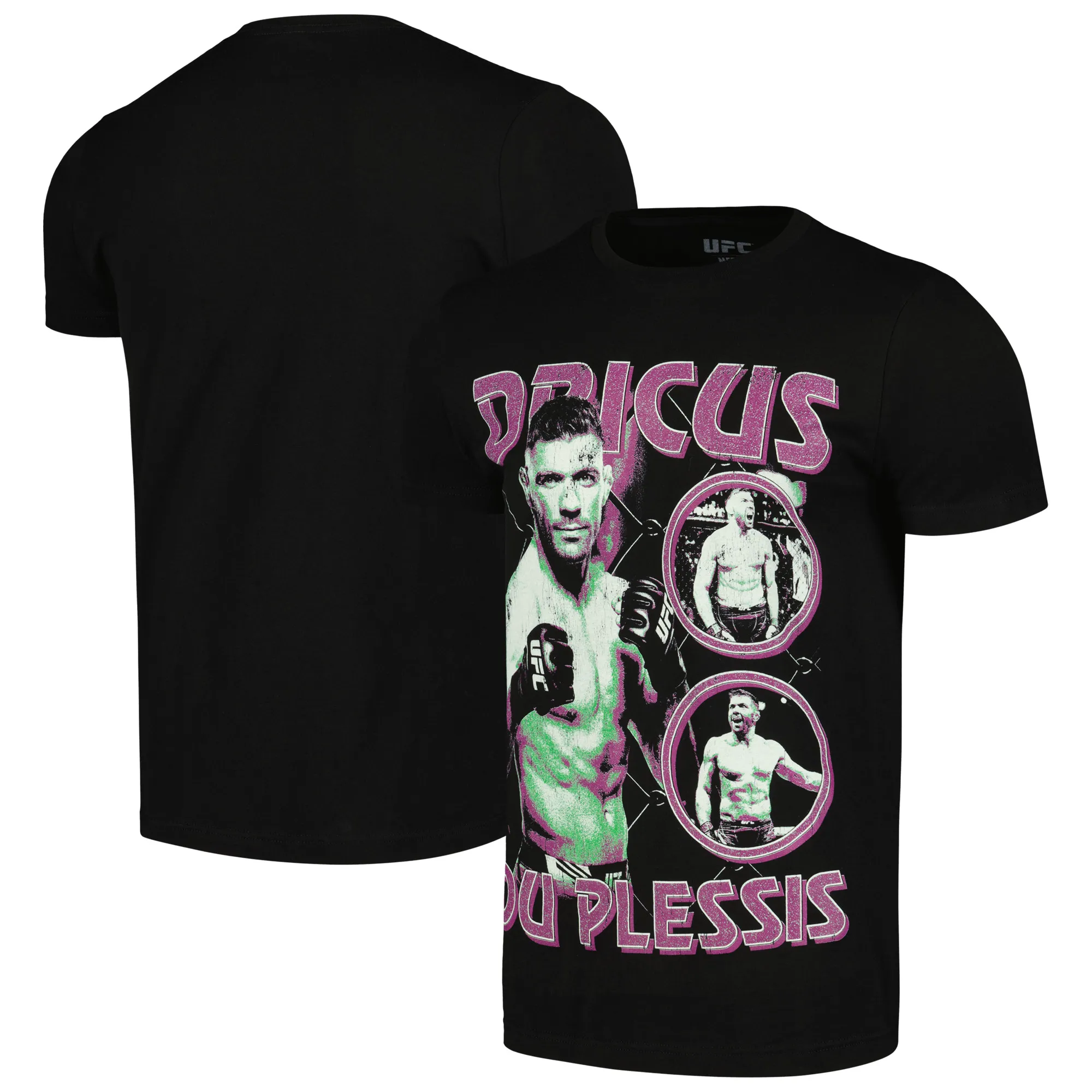 Men's UFC Black Dricus Du Plessis Quasar T-Shirt sold by UFC