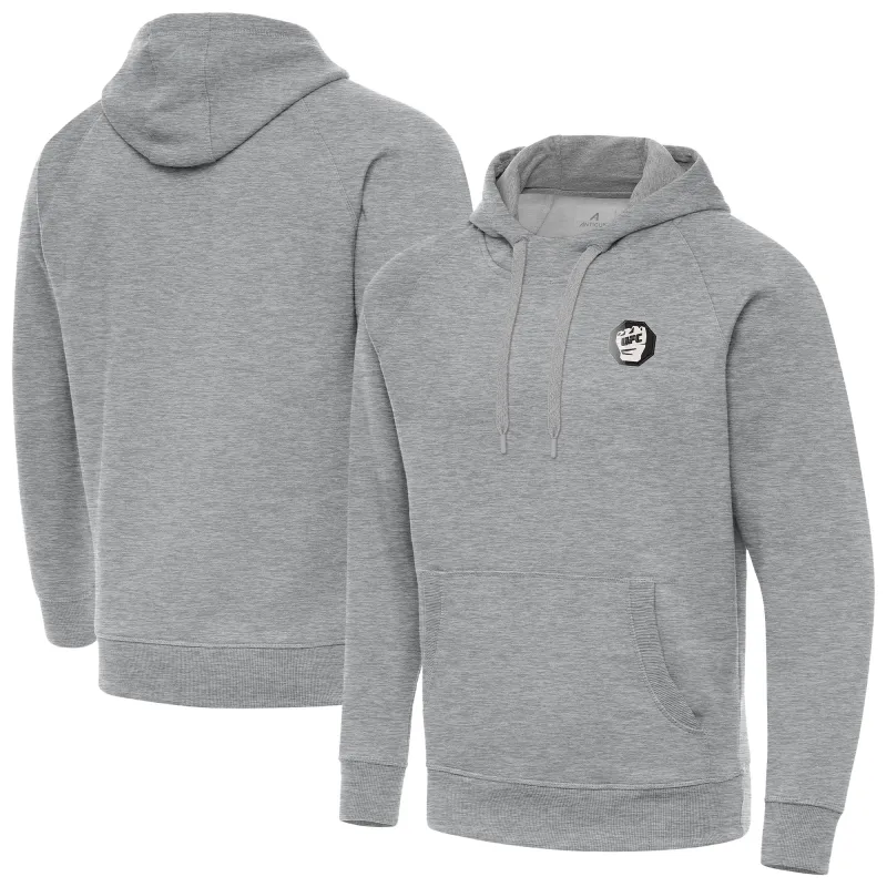 Men's Antigua Heather Gray UFC Victory Hoodie sold by UFC