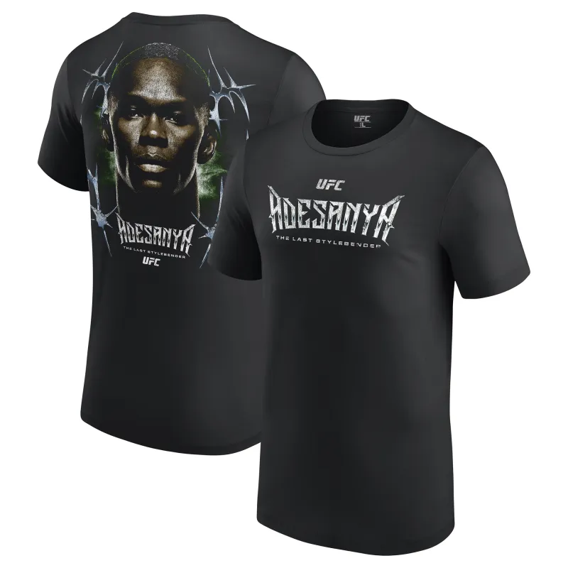 Men's UFC Black Israel Adesanya Razor T-Shirt sold by UFC