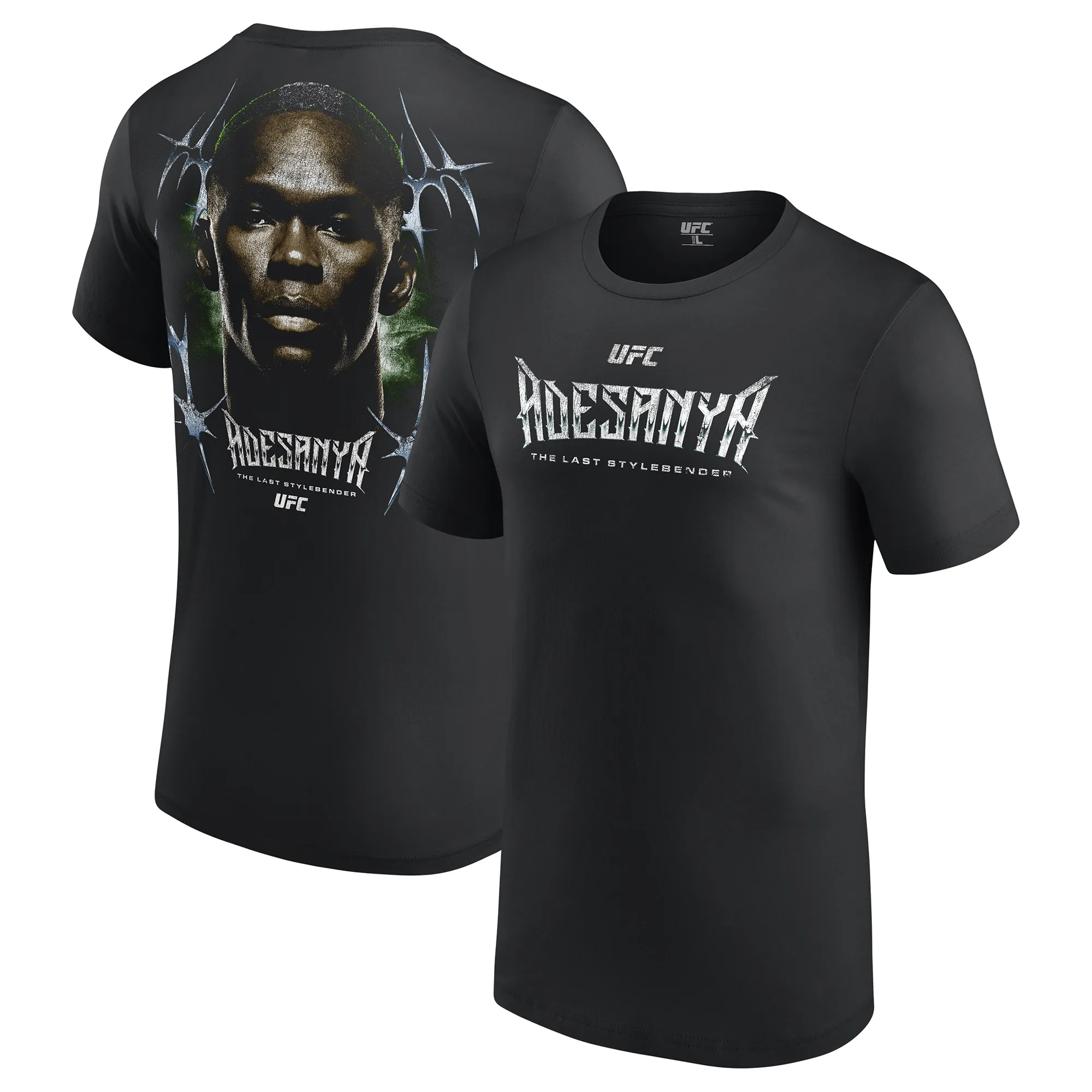 Men's UFC Black Israel Adesanya Razor T-Shirt sold by UFC