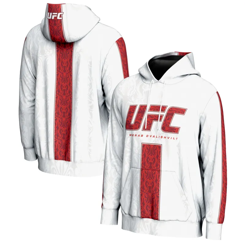 Men's ProSphere  White Merab Dvalishvili UFC Unrivaled Hoodie sold by UFC