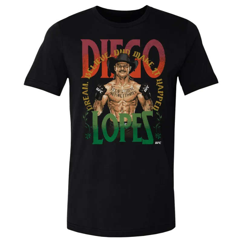 Men's 500 Level Black Diego Lopes Cowboy Hat T-Shirt sold by UFC