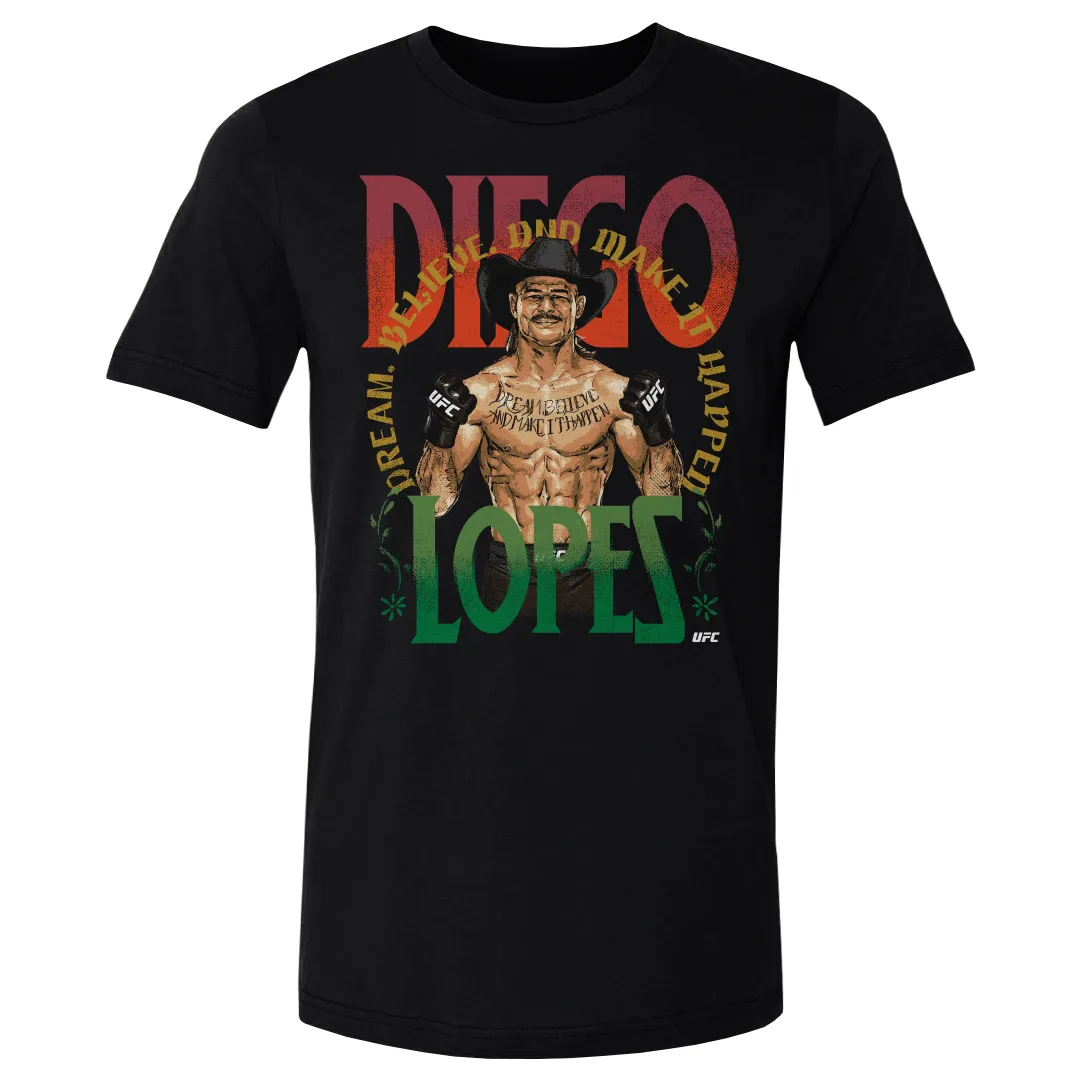 Men's 500 Level Black Diego Lopes Cowboy Hat T-Shirt sold by UFC