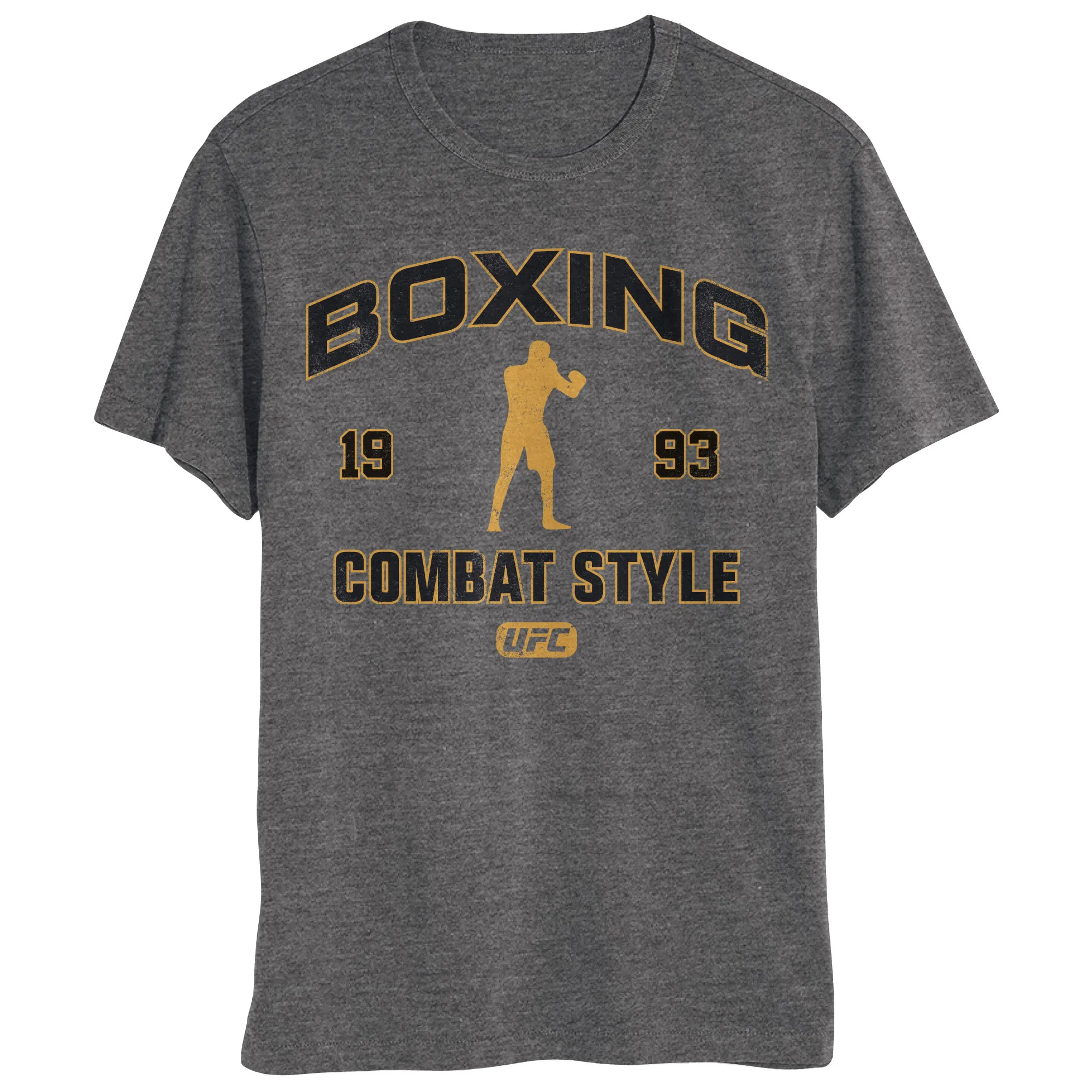 Men's Heather Charcoal UFC Boxing Combat Style T-Shirt sold by UFC