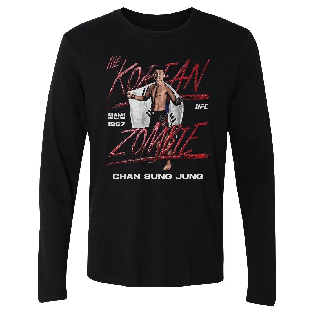 Men's 500 Level Black Chan Sung Jung "The Korean Zombie" Long Sleeve T-Shirt sold by UFC