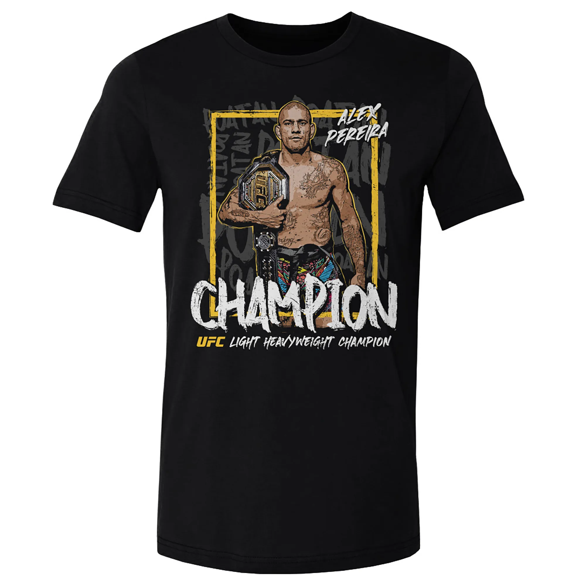 Men's 500 Level Black Alex Pereira UFC 303 Champion T-Shirt sold by UFC