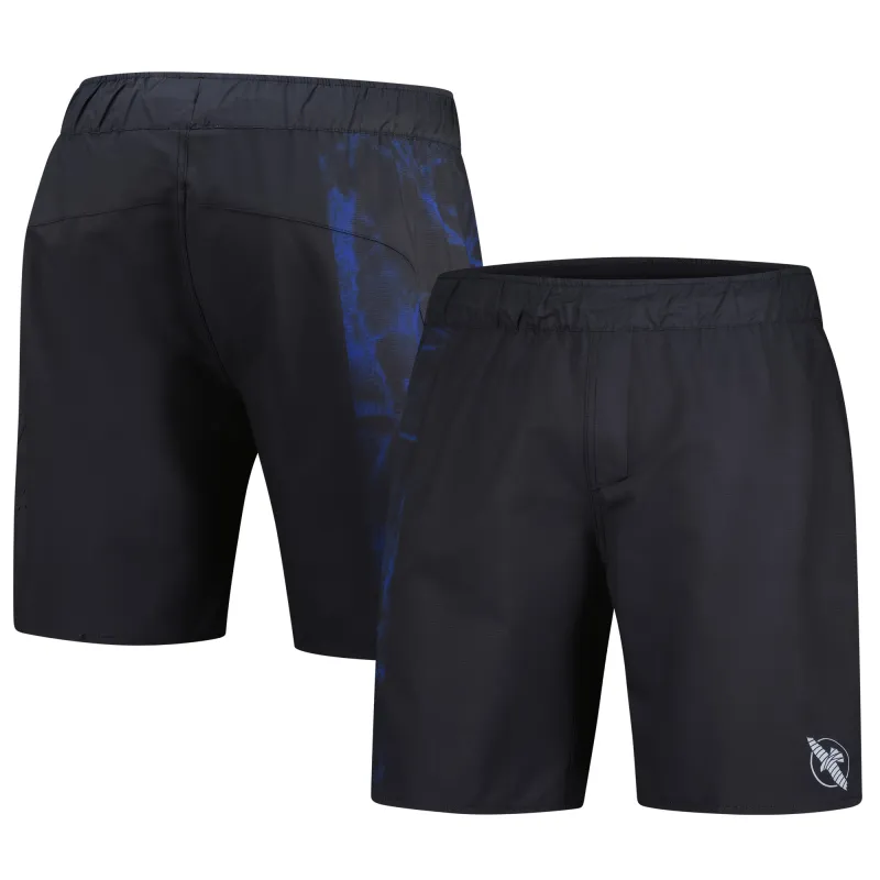 Men's UFC x Hayabusa Black/Blue BJJ Grappling Shorts made by UFC