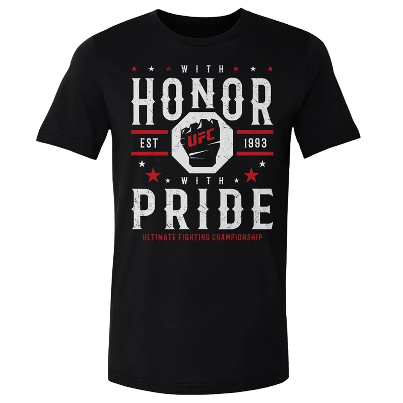 Men's  Black UFC With Honor With Pride T-Shirt sold by UFC