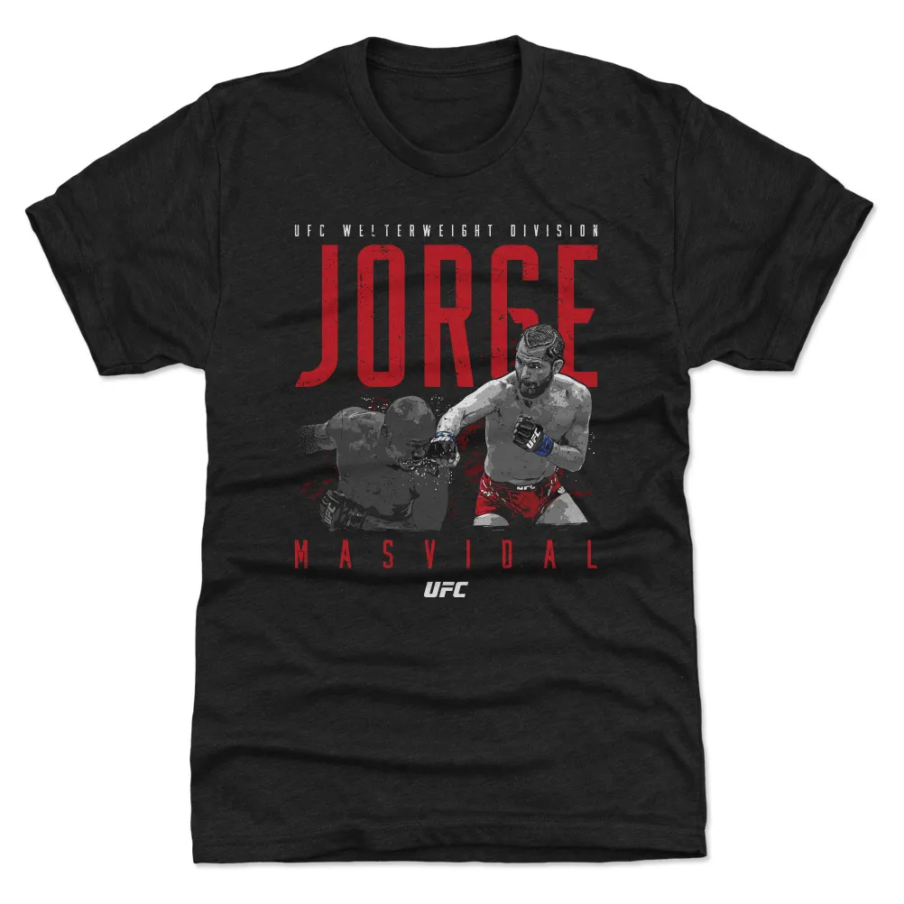 Men's Black Jorge Masvidal Punch Premium Tri-Blend T-Shirt sold by UFC