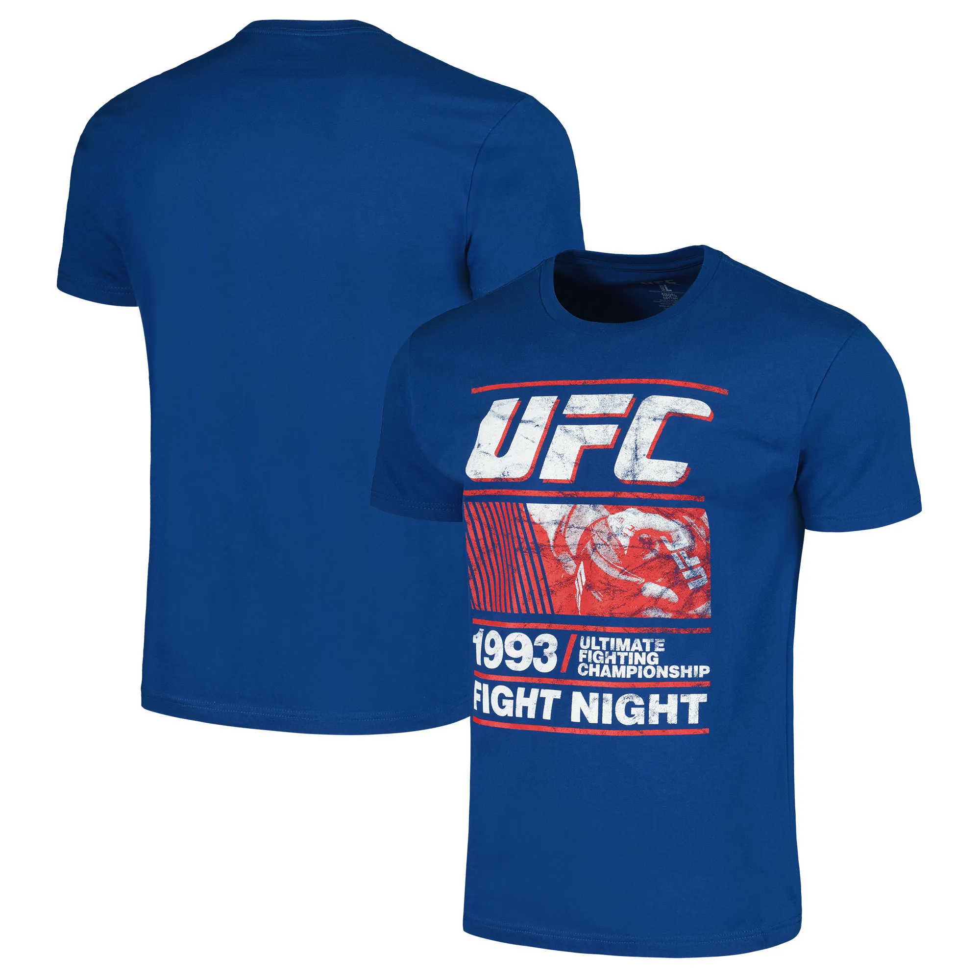 Men's Blue UFC Fight Night Fists Retro T-Shirt sold by UFC