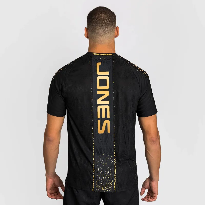 Men's UFC Zenith by Venum Black/Gold Jon Jones Authentic Fight Night Champion Walkout Jersey made by UFC