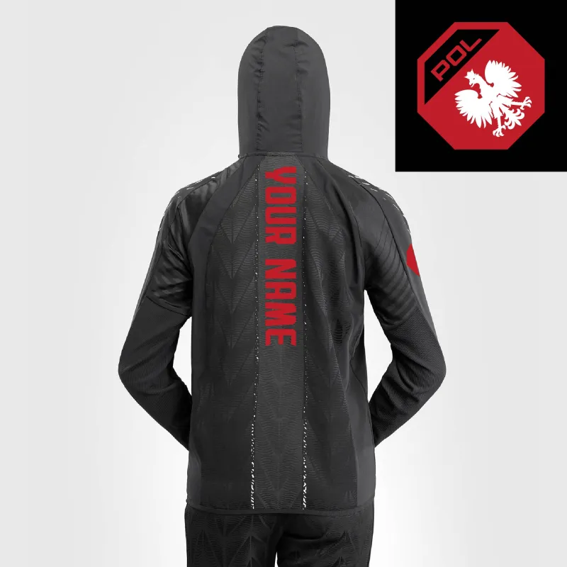 Women's UFC Zenith by Venum Black Authentic Fight Night Poland Personalized Full-Zip Walkout Hoodie sold by UFC