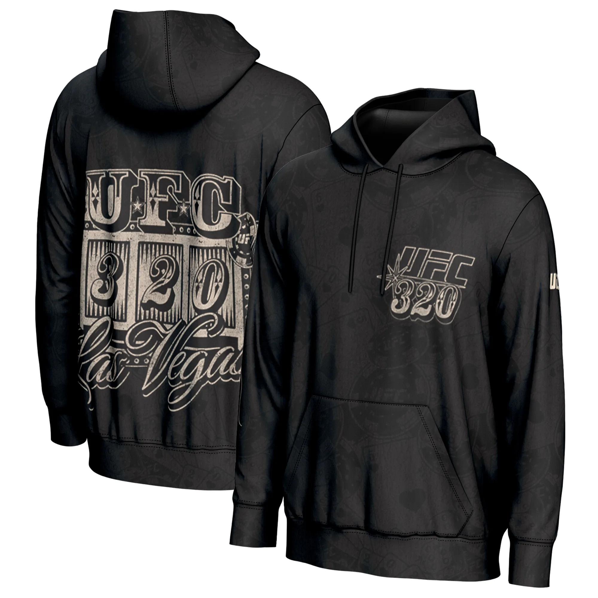 Men's ProSphere Black UFC 320 Hoodie sold by UFC