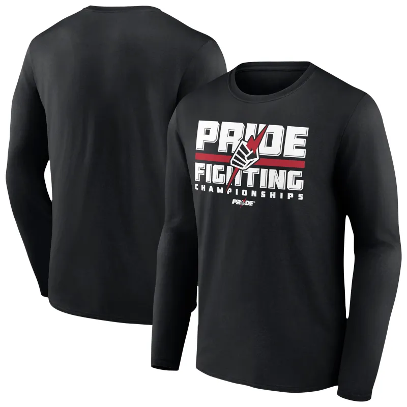 Men's  Pride Fighting Championship Black Original Logo Long Sleeve T-Shirt sold by UFC
