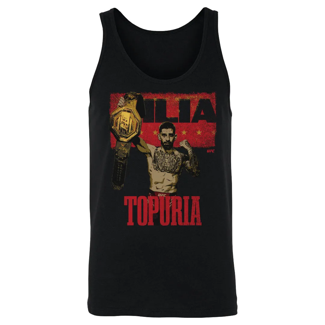 Men's 500 Level Black Ilia Topuria El Matador Belt Tank Top sold by UFC