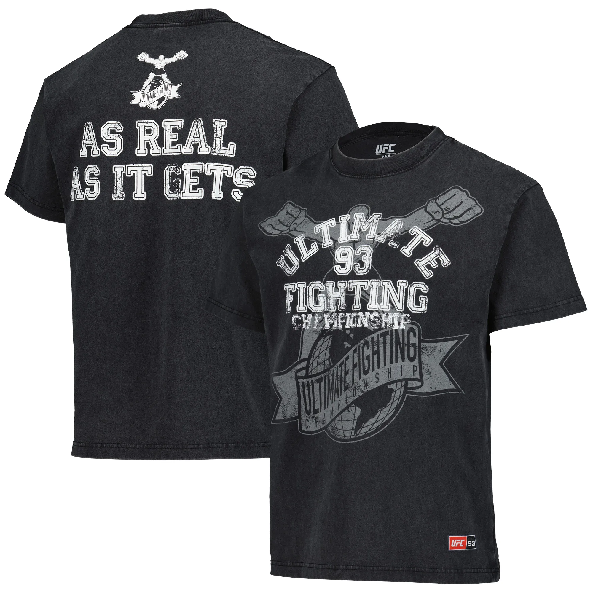 Men's UFC Black Ulti-Man As Real As It Gets T-Shirt sold by UFC