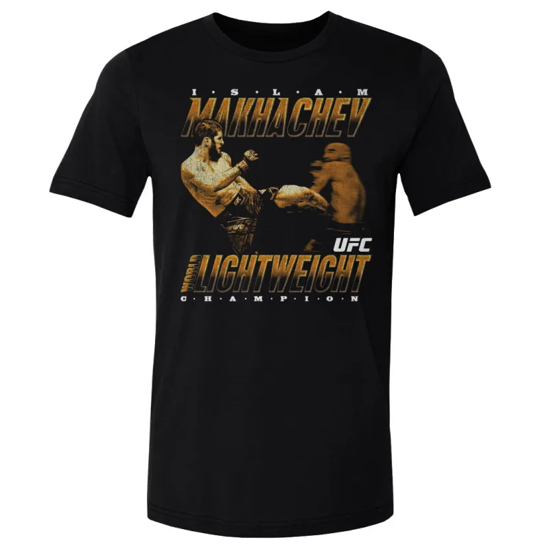 Men's 500 Level Black Islam Makhachev Body Kick T-Shirt sold by UFC