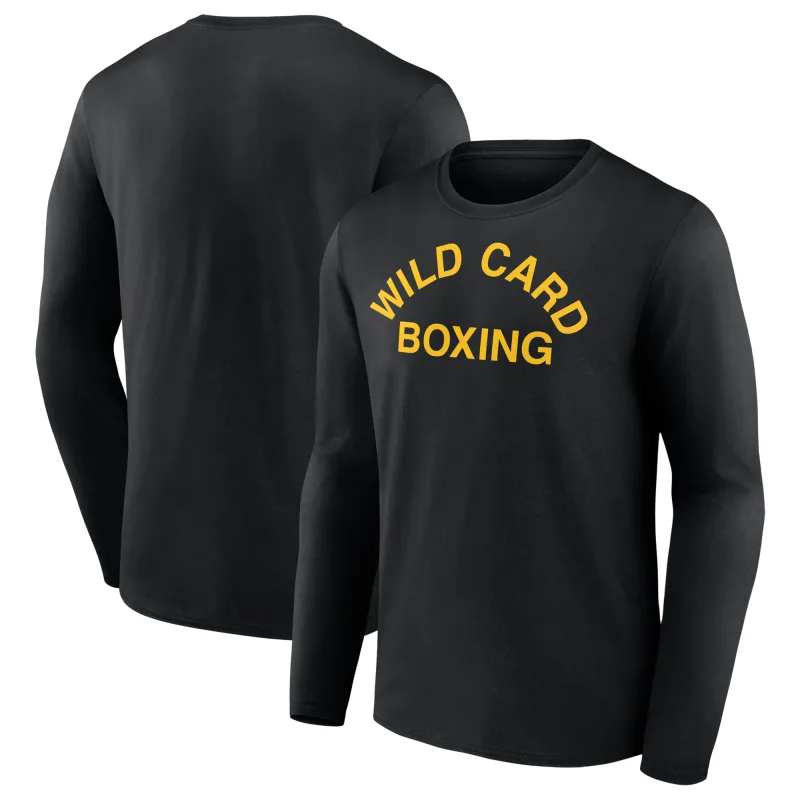Black Wild Card Boxing Old School Logo Long Sleeve T-Shirt sold by UFC