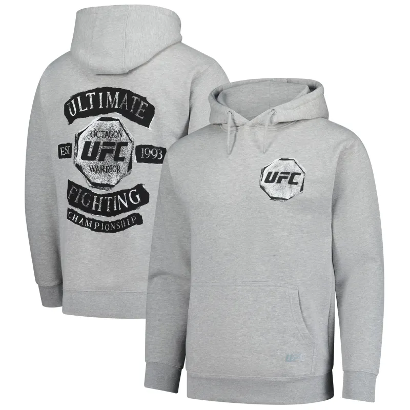 Men's Heather Gray UFC Painted Octagon Logo Hoodie sold by UFC