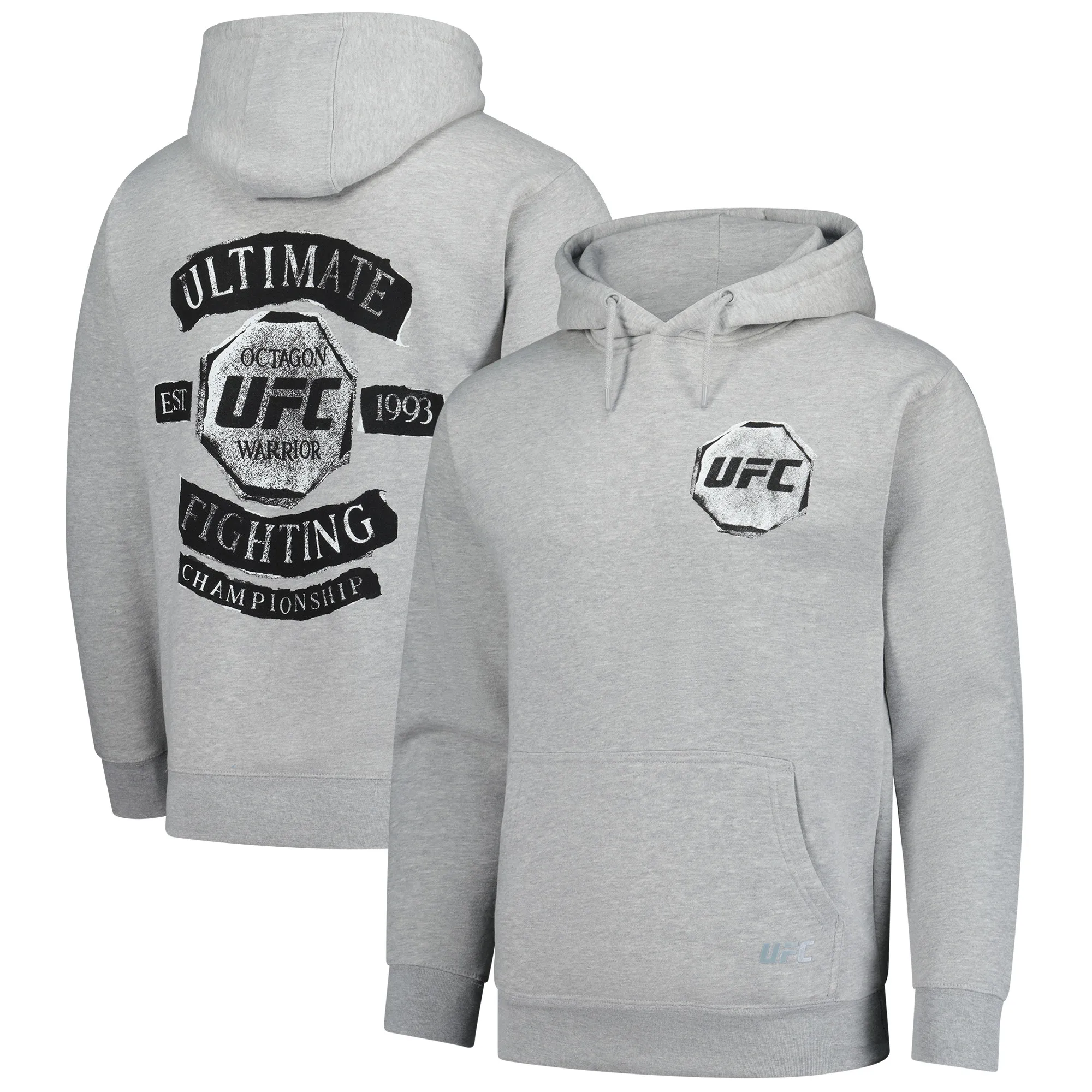 Men's Heather Gray UFC Painted Octagon Logo Hoodie sold by UFC