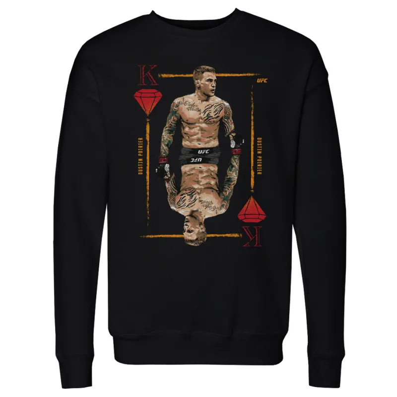 Men's  Black Dustin Poirier King of Diamond Pullover Sweatshirt sold by UFC