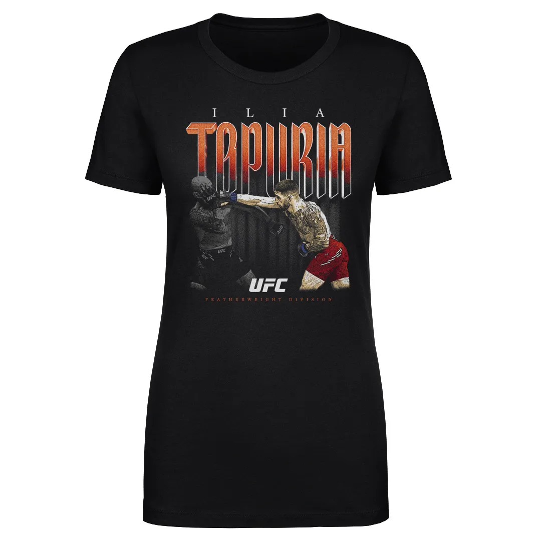 Women's 500 Level Black Ilia Topuria Retro Bitmap T-Shirt sold by UFC