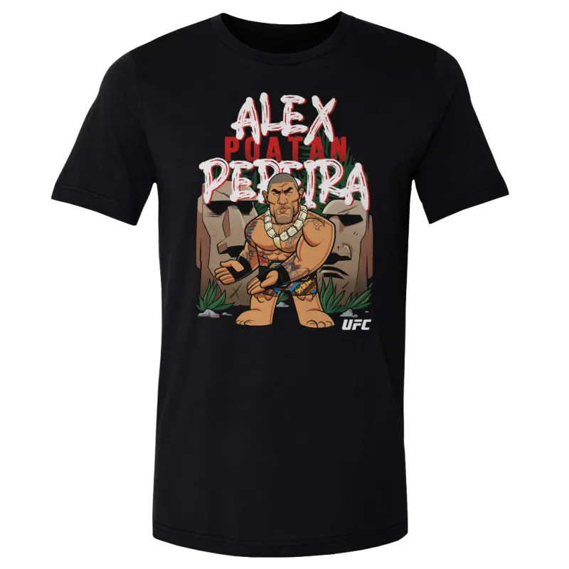 Men's 500 Level Black Alex Pereira Big Shots Easter Island T-Shirt sold by UFC