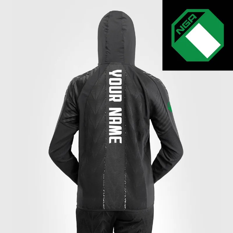 Women's UFC Zenith by Venum Black Authentic Fight Night Nigeria Personalized Full-Zip Walkout Hoodie sold by UFC