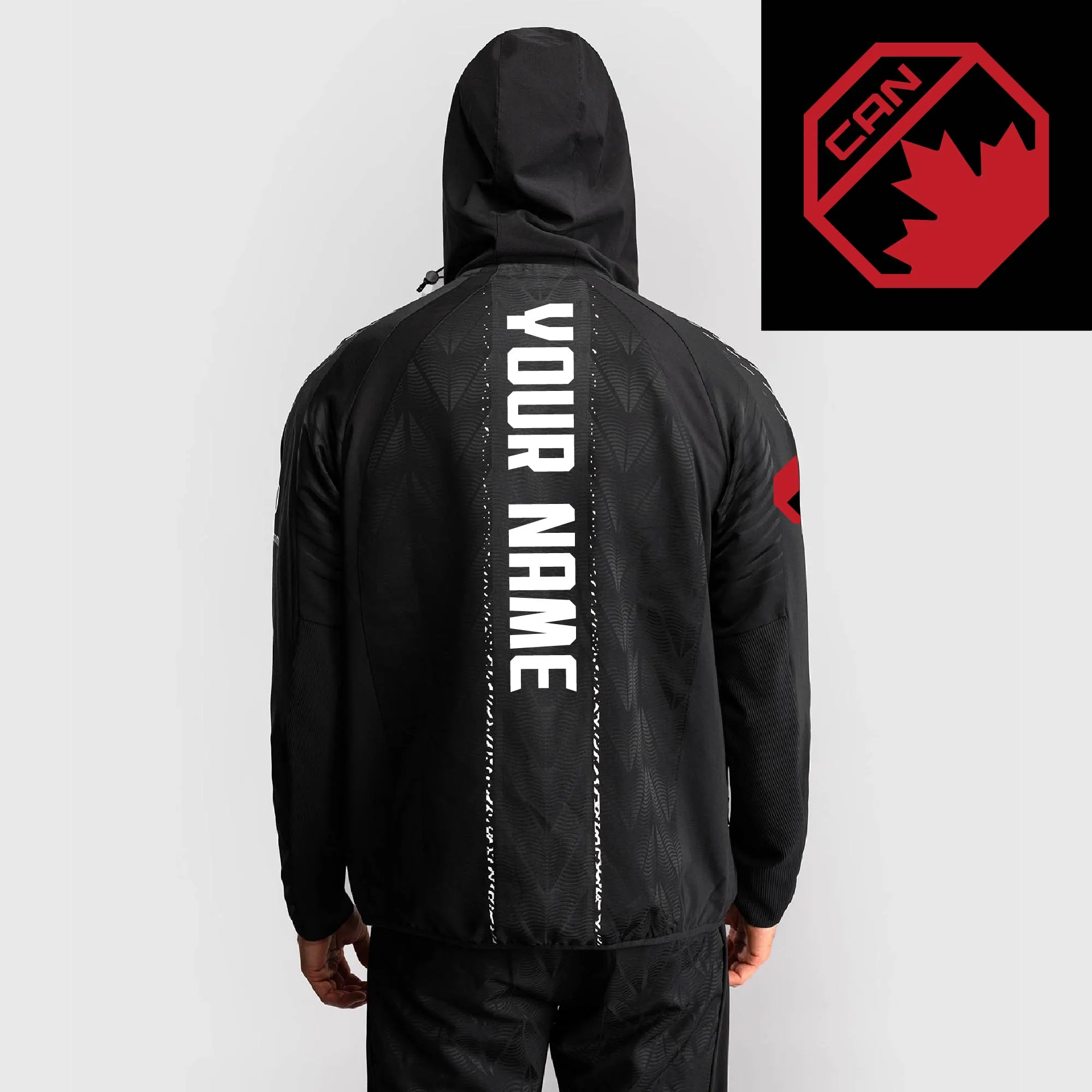 Men's UFC Zenith by Venum Black Authentic Fight Night Canada Personalized Full-Zip Walkout Hoodie sold by UFC