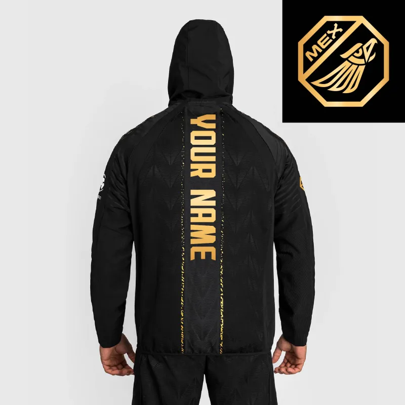 Men's UFC Zenith by Venum Black/Gold Authentic Fight Night Mexico Personalized Champion Full-Zip Walkout Hoodie sold by UFC