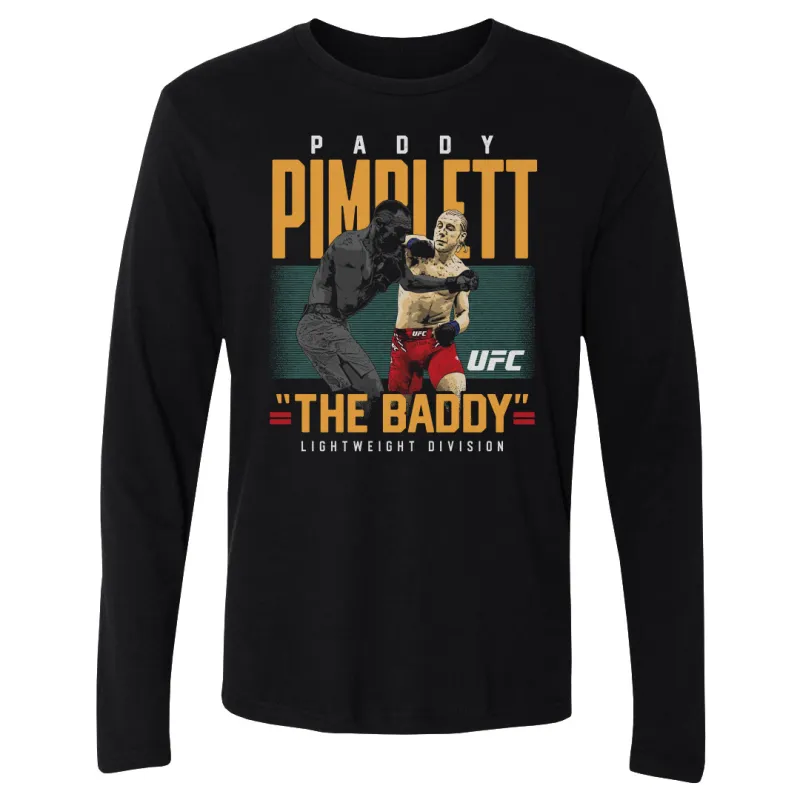 Men's 500 Level Black Paddy Pimblett Poster Long Sleeve T-Shirt sold by UFC