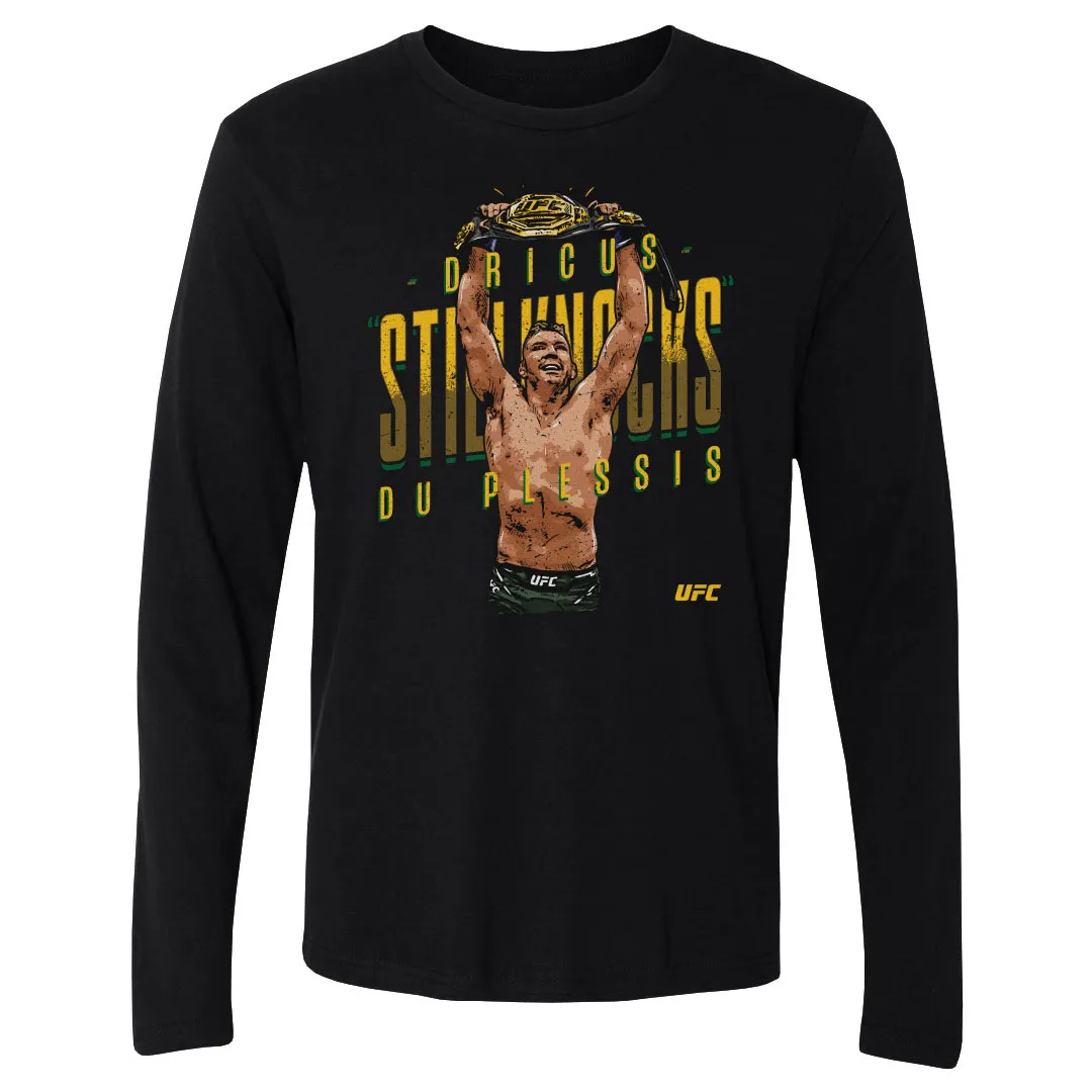 Men's 500 Level Black Dricus Du Plessis "Stillknocks" Long Sleeve T-Shirt sold by UFC
