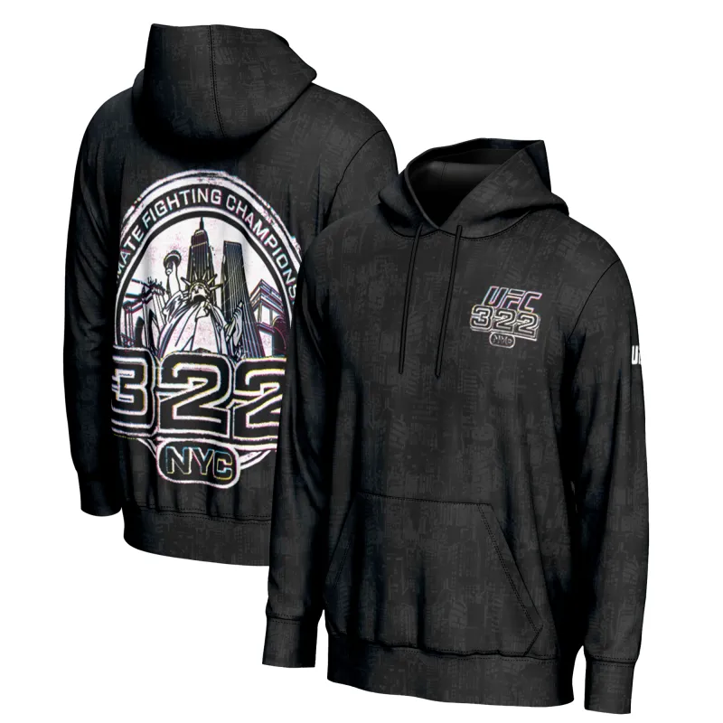 Men's ProSphere Black UFC 322 Hoodie sold by UFC