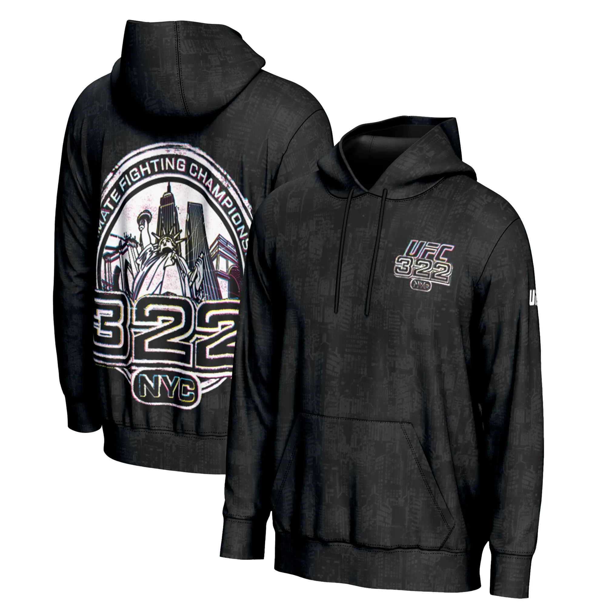 Men's ProSphere Black UFC 322 Hoodie sold by UFC